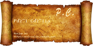 Pál Célia névjegykártya